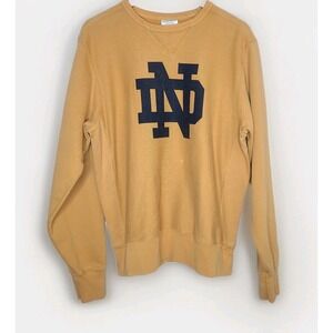 Vintage Champion Reverse Weave Notre Dame‎ Fighting Irish Gold Crewneck Size M